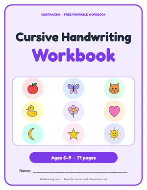 Cover of the Cursive Handwriting Workbook