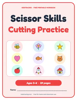 Cover of the Scissor Skills Cutting Practice Book